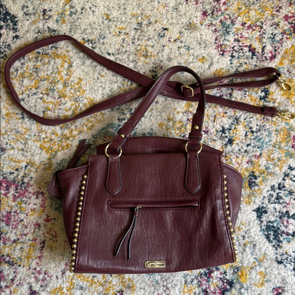 Jessica Simpson Burgundy Leather Women's Bag